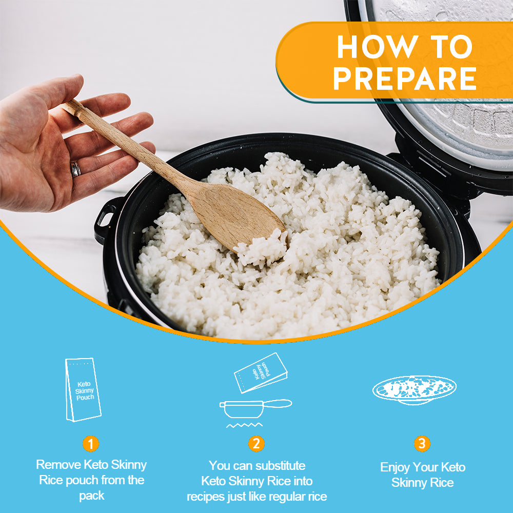 Keto Skinny Organic Rice, 100% Natural, Low Carb, Low Calorie, Zero Fat, Zero Sugar, Ready to Eat, Gluten Free 270gm