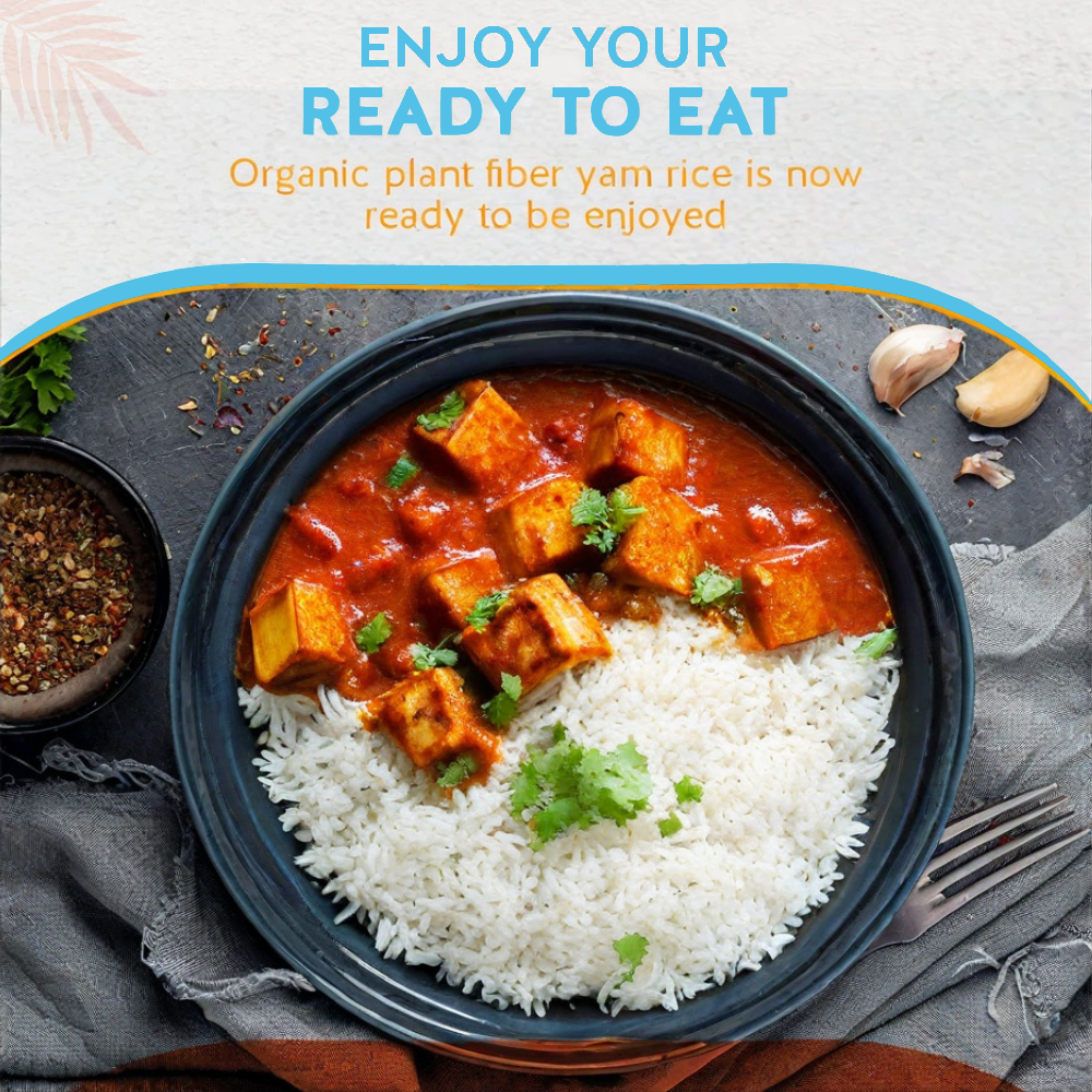 Keto Skinny Organic Rice, 100% Natural, Low Carb, Low Calorie, Zero Fat, Zero Sugar, Ready to Eat, Gluten Free 270gm
